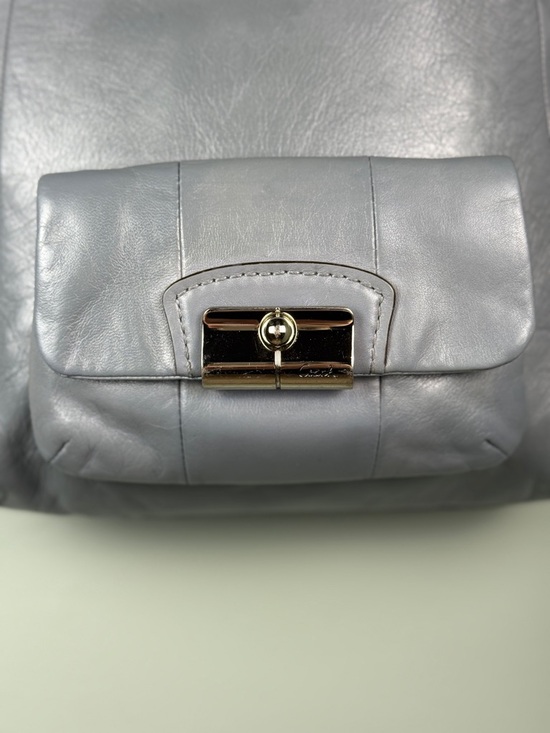 COACH Kristin Hobo Shoulder Bag | Style 14783 | Slate Gray | Silver Hardware - Picture 4 of 13